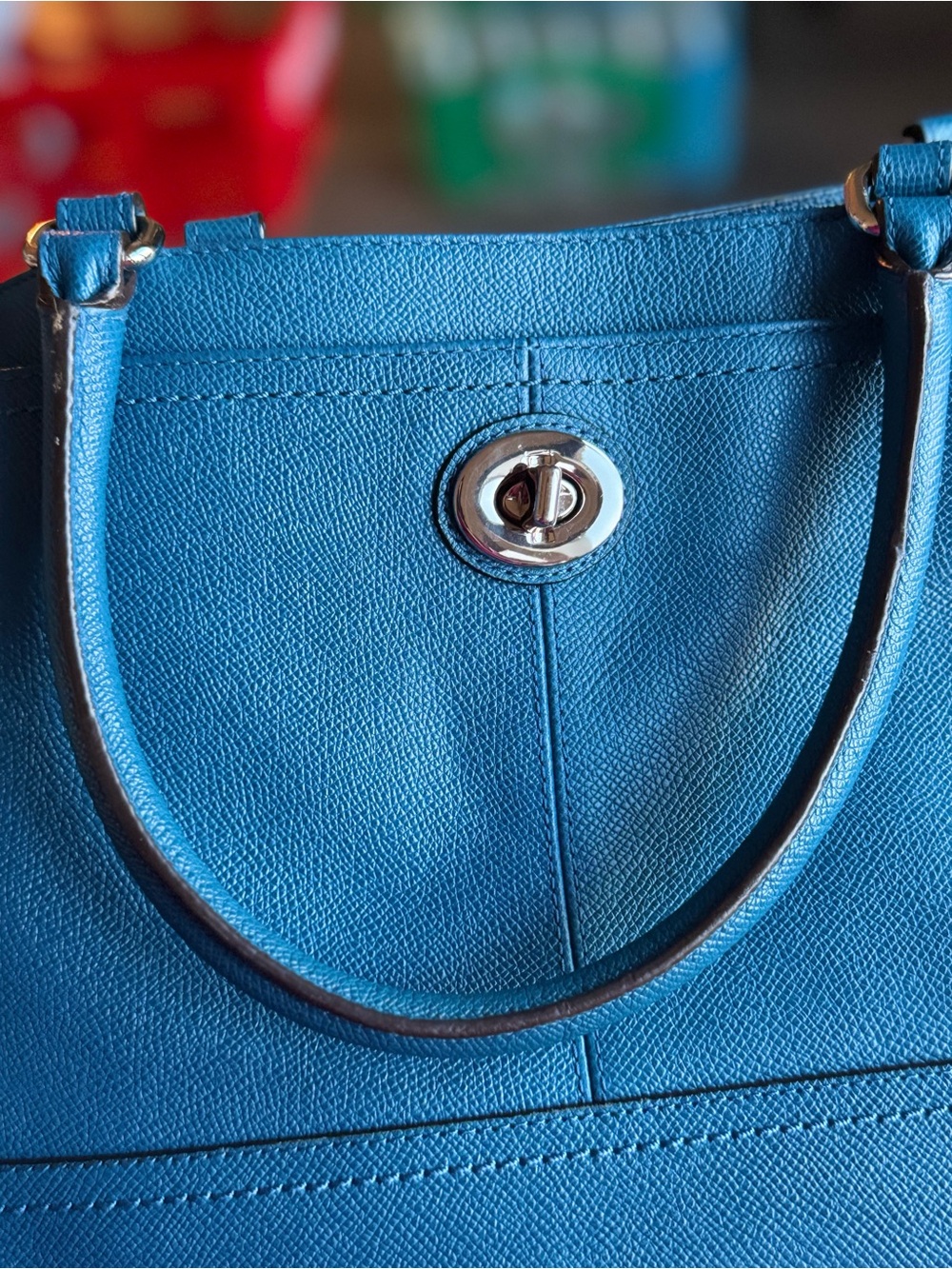 Coach blue tote 👜 - Picture 15 of 16
